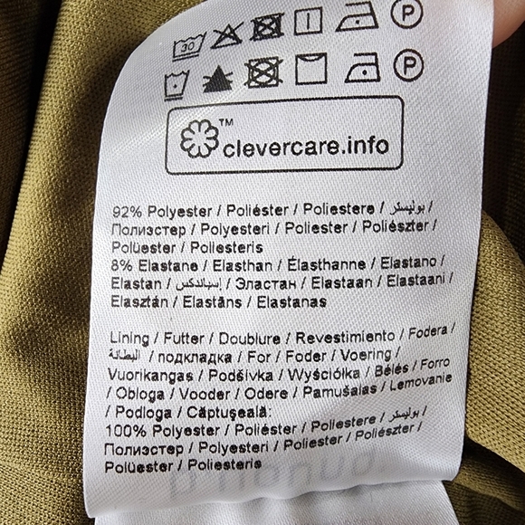 b.young Byperlina Velvet Blazer Straight Cut Moss Green Size 38 Boho Cottagegoth - Picture 13 of 14